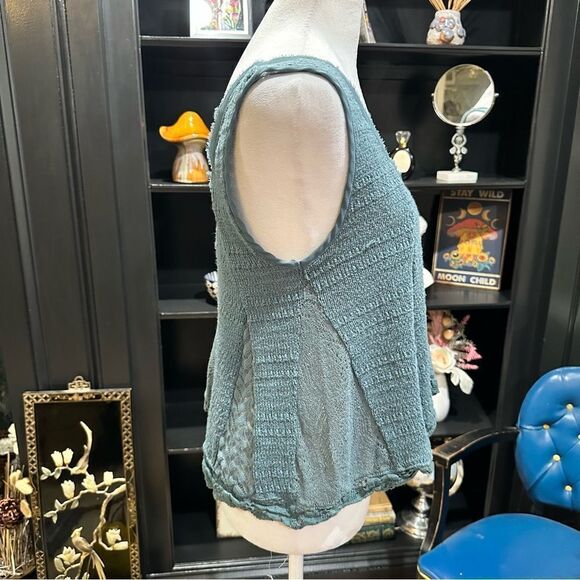 Anthropologies Meadow Rue Green Knit Tank Top Size Small - Picture 9 of 10